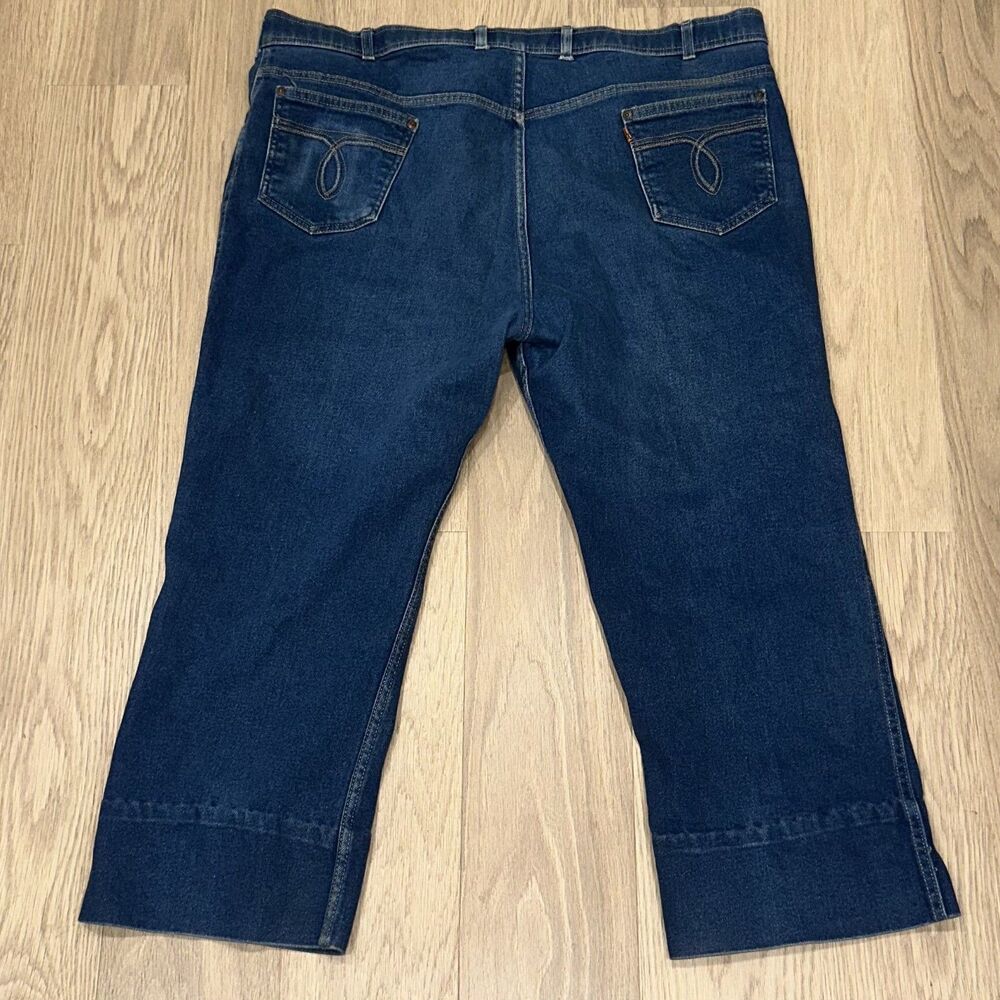 Vtg Levis Orange Tab Men With Skosh More Comfort Cropped Jeans Shorts 44x24